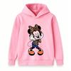 Kids Boys Girls Pullover Hoodie, Trendy Leopard Print Mouse Cartoon Pattern Casual Long Sleeve Hooded Sweatshirt, Soft Warm Streetwear Tops Daily Wear