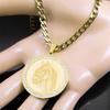 Horse Head Christian Pendant Necklace for Men Hip Hop Stainless Steel Rhinestone Animal Lucky Jewelry Gift for Boyfriend NZZZ498