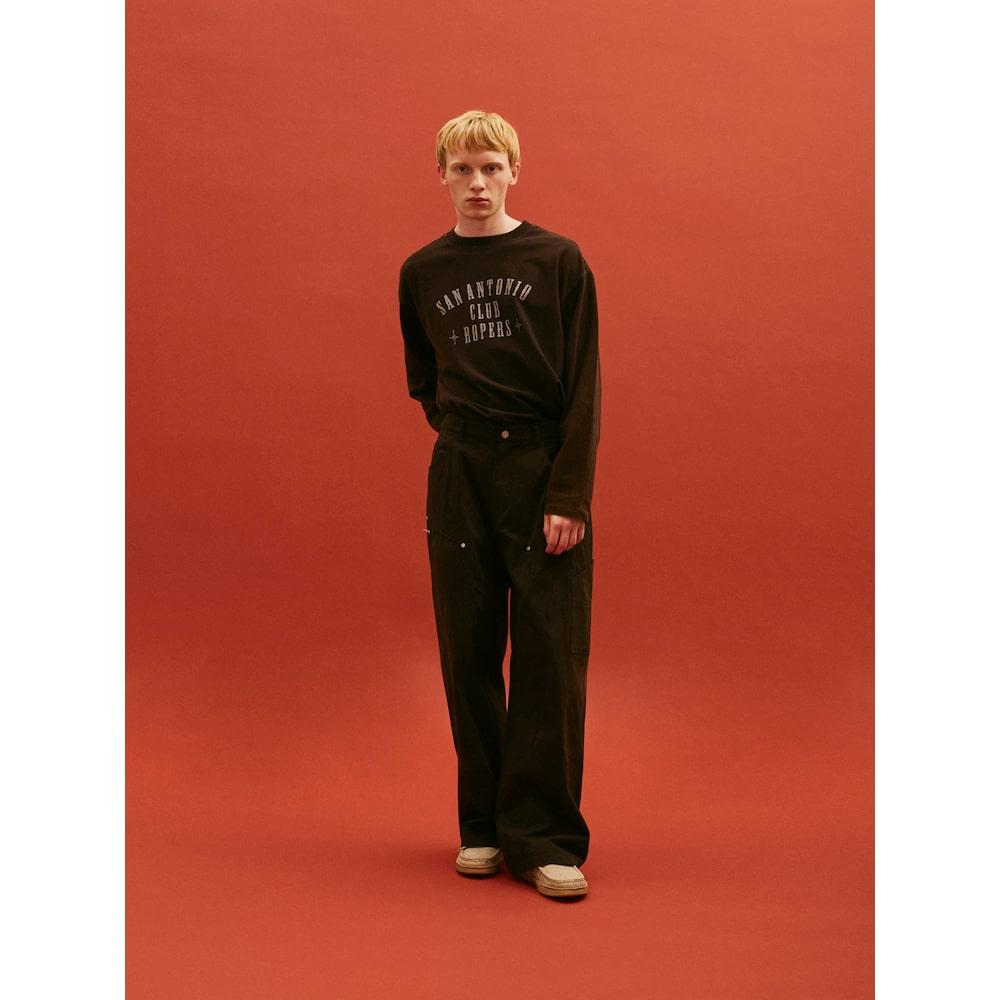 Saendeusaundeu Carpenter Wide Pants Black