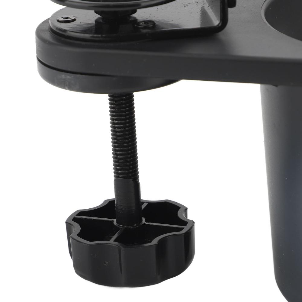 Black Clip On Cup Holder Rotatable Mug Holder Durable Desk Cup Holder Home School Office Dorm
