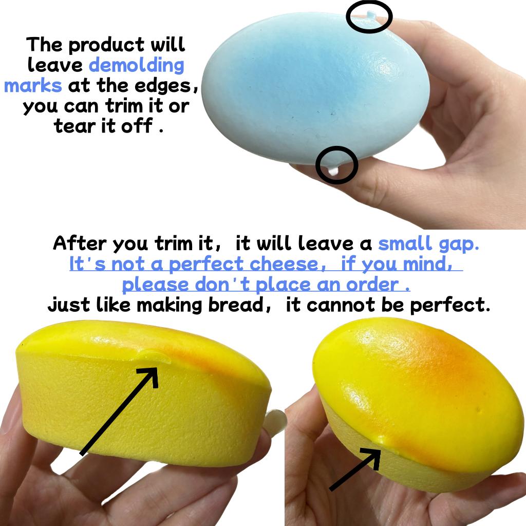 Squishy Cheese Cake Fidget Toys Slow Rising Squeeze Toys Soft Stress Relief Sensory Fidget Toy For Anxiety Squishy Toy For Adult