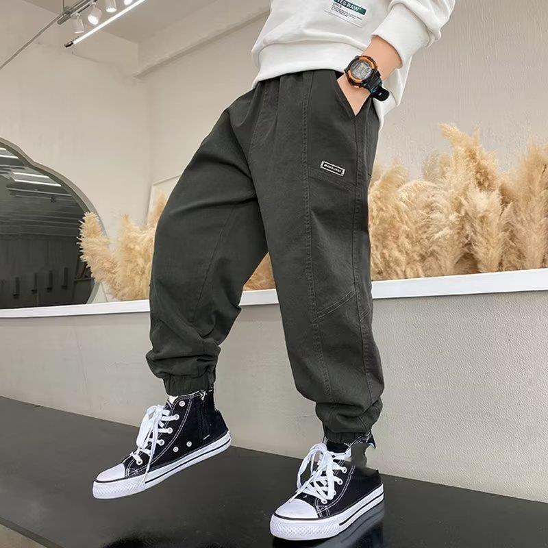 Chlapecké kalhoty jarní podzimní oblečení Dětské overaly Chlapecké ležérní kalhoty Velké dětské jarní kalhoty