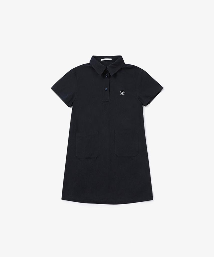 Solteuaenchokollis Sac Out-Pocket Collar Dress Navy 4W232J001