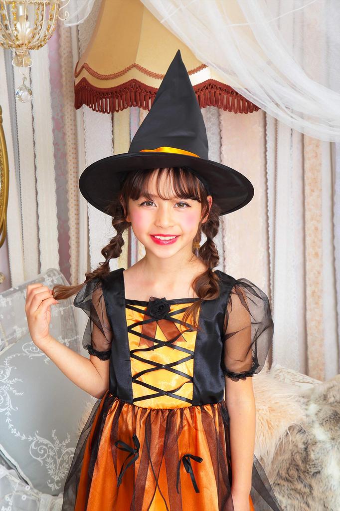Clearstone Cosplay Halloween Melody Orange Dress, Kids, 120cm, Girls,