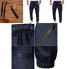 Men's Slim Fit Cuffed Trousers With Adjustable Waist And Multiple Pockets