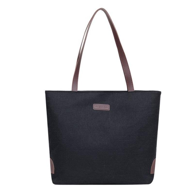 Simple and fashionable commuter shoulder bag women's leisure large-capacity tote bag new linen portable shoulder bag