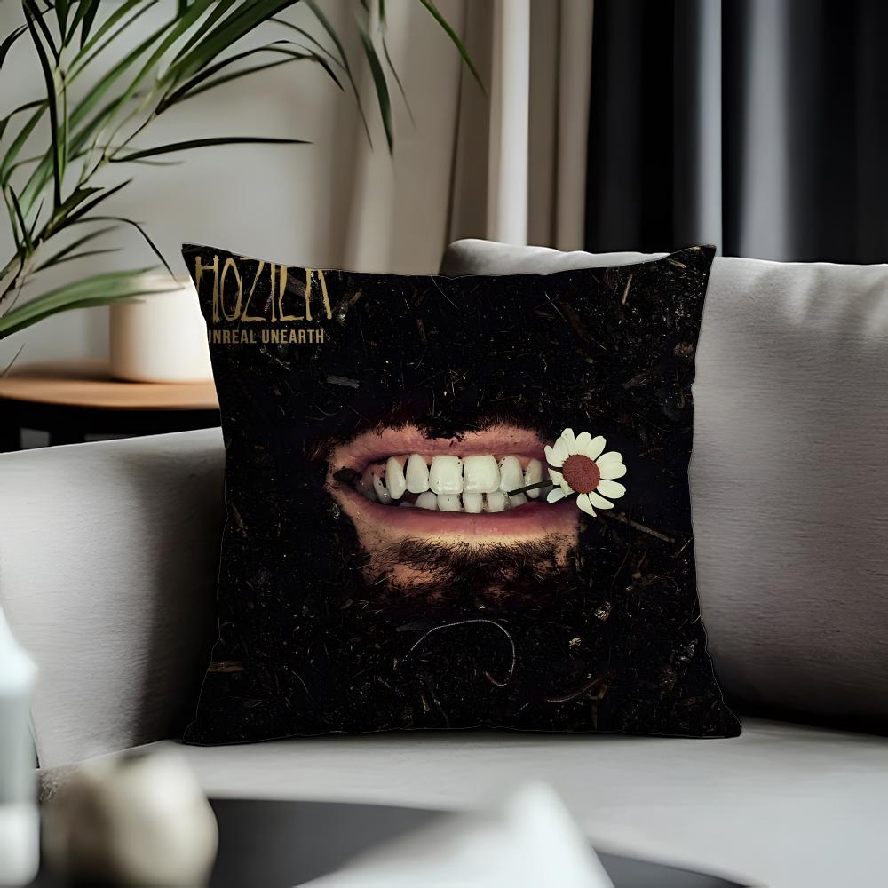 Hot HHozieried Cushion Cover Antidustmite Pillowcase Invisible Zipper Silky Short Plush Sofa Cushion Cover