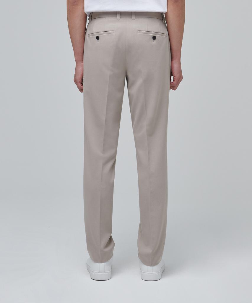 MUSINSA STANDARD Tapered Hidden Elastic Waist Length Slacks [Light Beige]