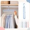 Multi Hole Space Saving Clothes Hanger Organizer with Rotatable Hook for Efficient Closet Storage and Drying Multiple Garments At Once