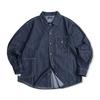 Madden Retro Denim Long Sleeves Topstitching Shirt Parka
