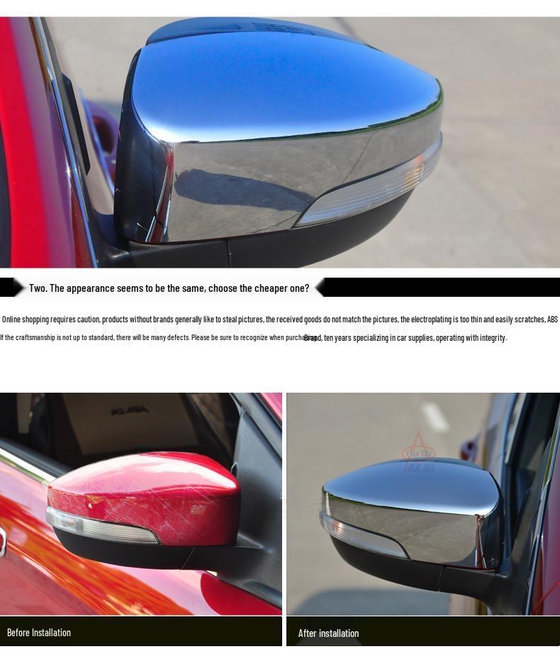 Rearview Mirror Cover Protector for 2013-2019 Ford Kuga: Enhanced Rear Mirror Decoration