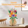 Creative DIY Wooden Puzzle Vase For Flower Bouquet Building Set Wooden Building Block Toys Home Decor
