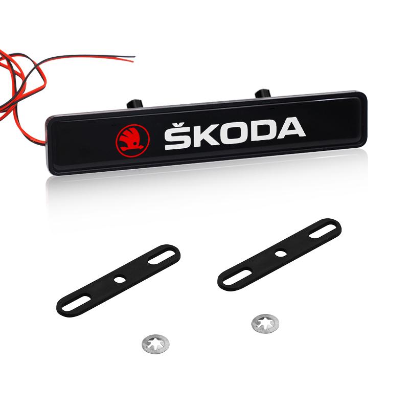 1pcs LED Car Door Welcome Light Car Logo Projector Car Badge for Skoda Superb Octavia Kodiaq Yeti Rapid Karoq Fabia Kamiq Enyaq Vis SCALA