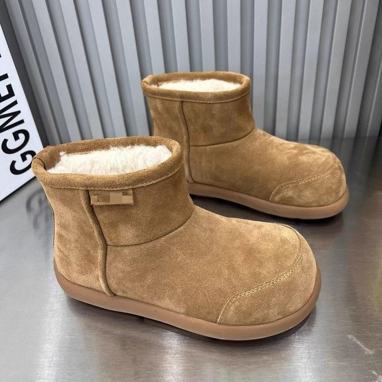 Thick-soled Snow Boots Winter New Warm Cotton Shoes Niche Non-slip Big-headed Bread Shoes Snow Warm Shoes