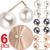 6Pcs Detachable Pearl Brooch Adjustable Retractable Button New Waist Buckle Button  Women
