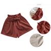 Summer Women's High Waist Shorts Casual Loose Bow Tie Wide Leg Shorts