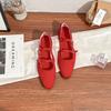 2025 autumn and summer new Mary Jane flat single shoes women's outer wear temperament hollow breathable women's shoes casual style versatile women
