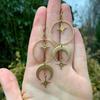 Celestial Crescent and Star Earrings