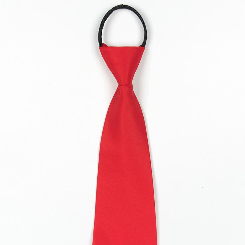 Men's Easy-Pull Zipper Formal Business Suit with High-Quality Blue, Red, and Black 10cm Tie