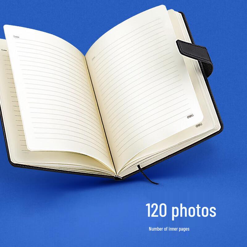 Deli 3301 Magnetic Buckle Leather Notebook