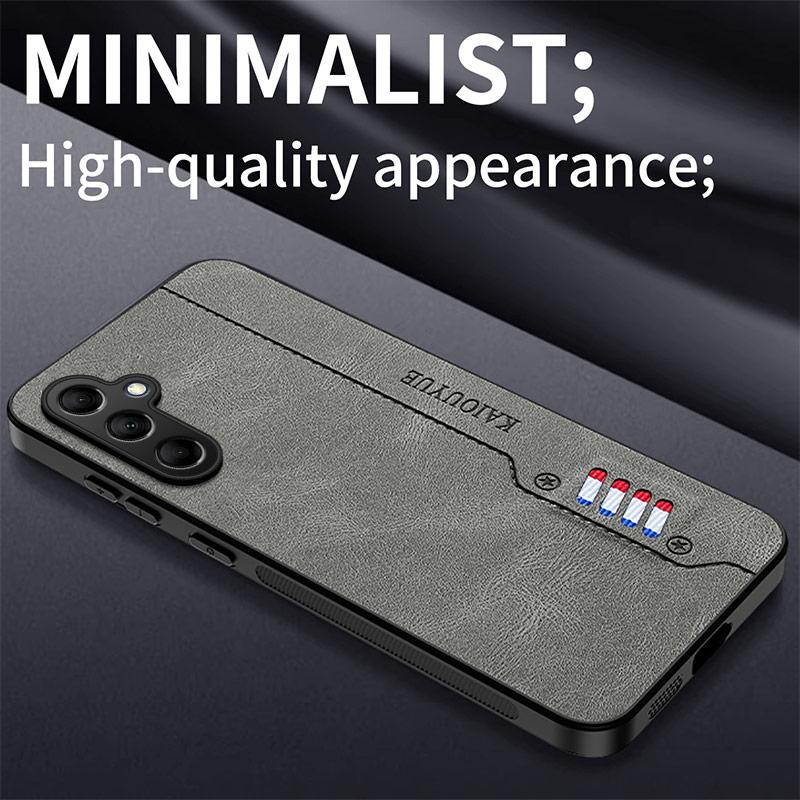 For Samsung Galaxy S25 5G Skin Feel Leather Phone Case Soft Back Cover Funda For Galaxy S25 Protector