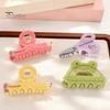 Scissors Rulers Design Hair Claw Thick Built-in Spring Claw, Transparent Soft Acrylic Shower with Office Accessories Curved Anti-Slip Teeth,