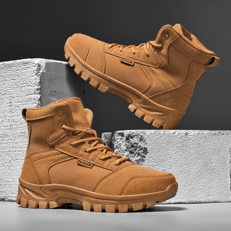 Large Size Combat Boots Couple High Top Hiking Boots Special Desert Boots Field Boots