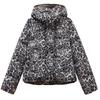 2026 Womens Short Leopard Print Hooded Cotton Coat Loose Fashion Casual Winter Jacket
