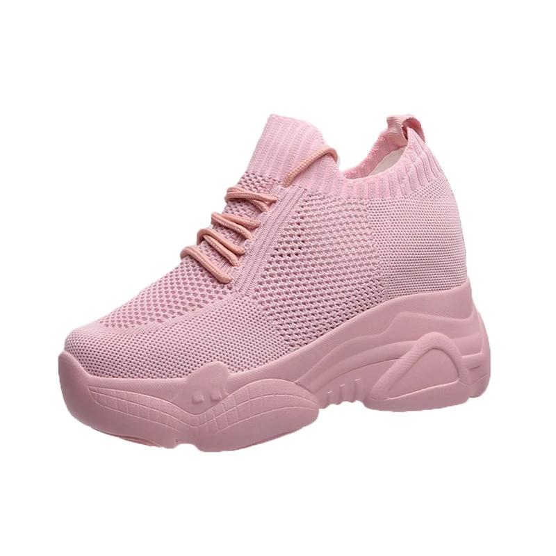 Fashion Rimocy Hidden Heels Platform Sneakers Women Breathable Air Mesh Wedge Sock Shoes Woman 2025 Spring Casual Shoes Zapatos De Mujer