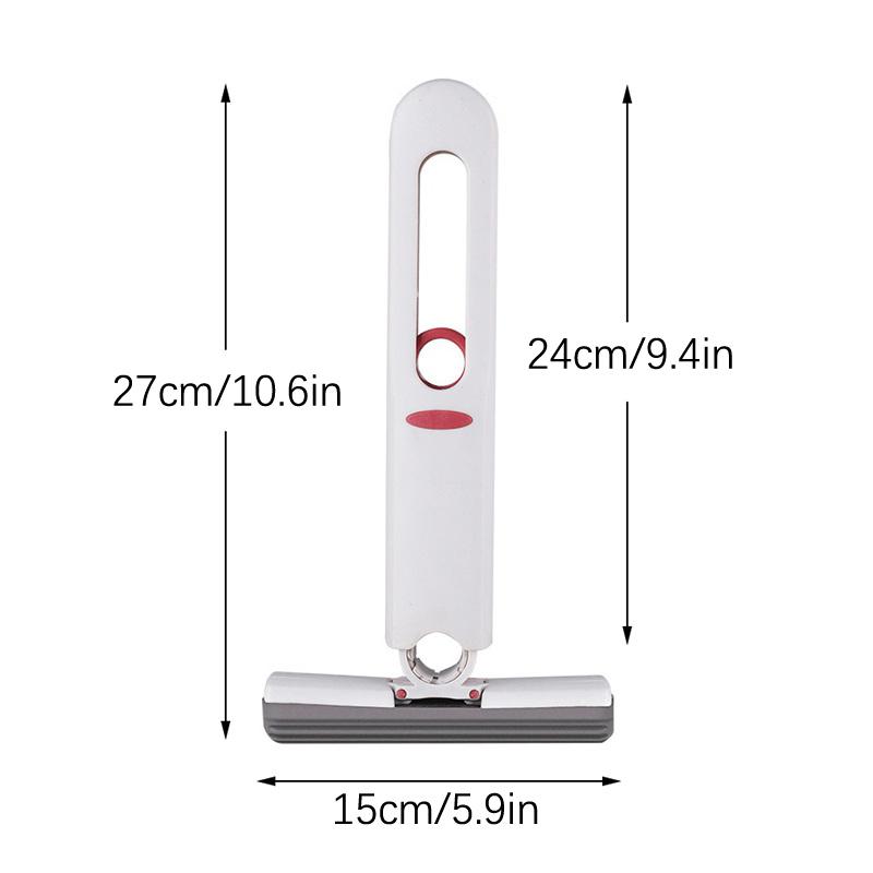 Mini balai de nettoyage portable à essorage automatique pour vitres, écrans, bureau, voiture, extérieur, maison