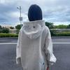 Womens Oversized Hooded Sweatshirt Fall Winter Snowflake Embroidery Streetwear Couple Outerwear