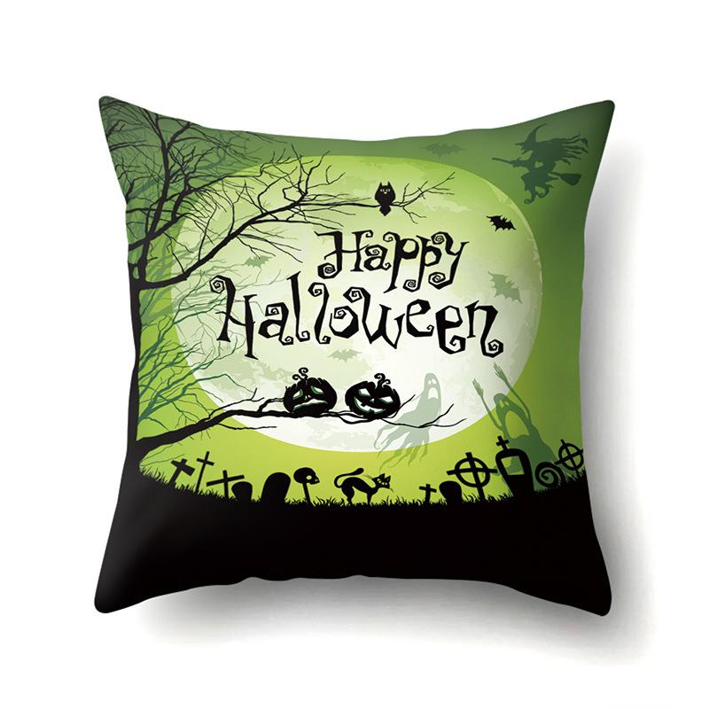 Halloween Pillowcase Car Waist Pillow Pumpkin Sofa Cushion Cover Office Home Living Room Pillowcase