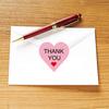 100-500pcs Thank You Sticker Envelope Seal Scrapbook Sticker Pink Heart Cute Round Sticker Stationery Label Stickers