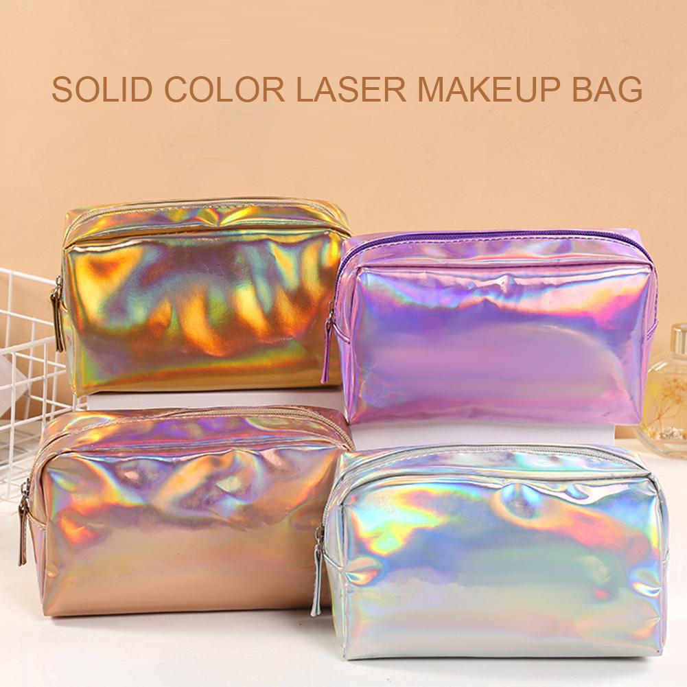 Portable Lasered Cosmetic Storage Bag Lightweight Wear Resistant Wash Bag For Jewelry Headphone
