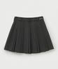 Seteo (W) Wool Blend Pleated Mini Skirt Charcoal