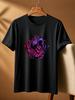 Stylish Roaring Bear Print Casual Soft Comfortable Short Sleeve Daily Tee