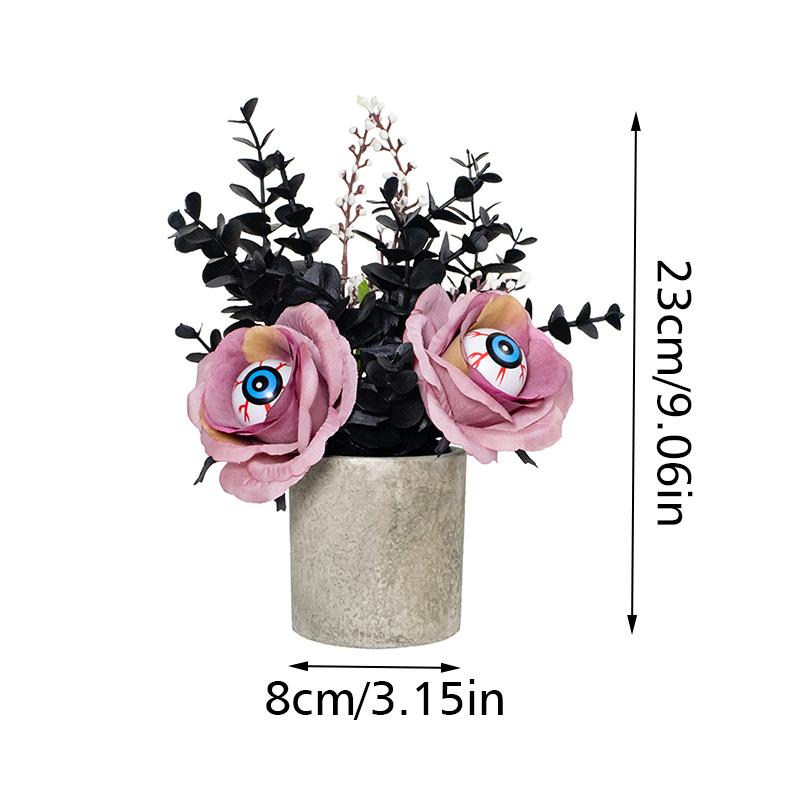 

Хэллоуин Глазное яблоко Форма Розы Готическая Цветочная Композиция Садовое Украшение Искусственное Растение Пейзаж Хэллоуин Украшения Разноцветный