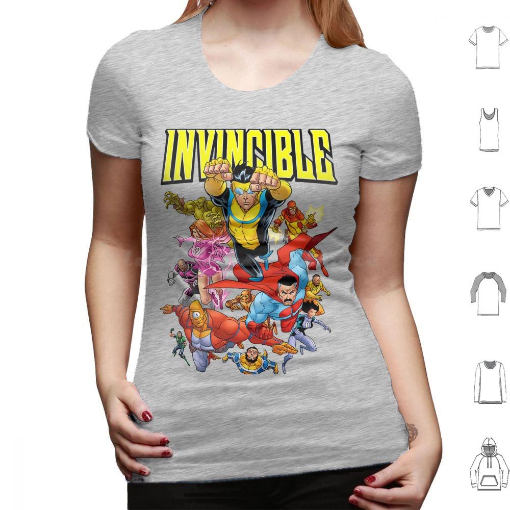 Invincible Invincible Cartoon T Shirt Cotton Men Women DIY Print Invincible Comics Anime Manga Invincible Comic Superhero Omni