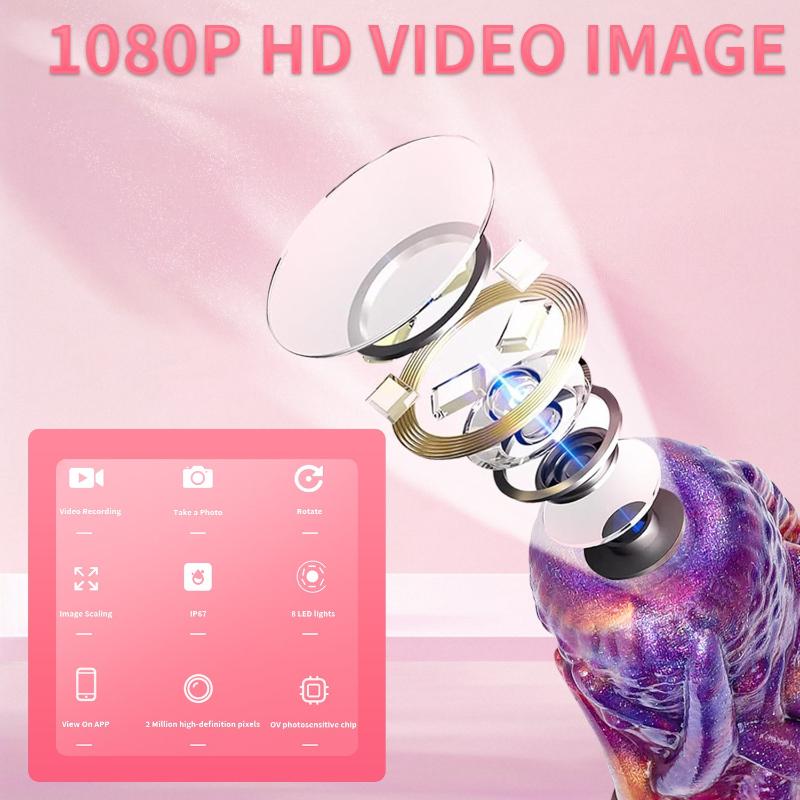 APP-gesteuerter 1080P HD Analplug mit Kamera - Langes unsichtbares Inspektionsspielzeug für SM- & Paarspiel