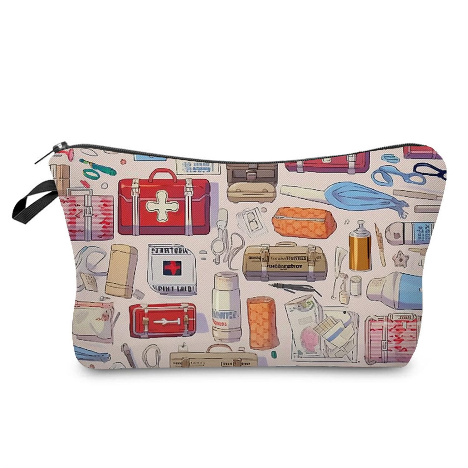 

Women Medical series Print Cosmetic Bag Toiletries Organize Travel Storage Case 6409 KTB