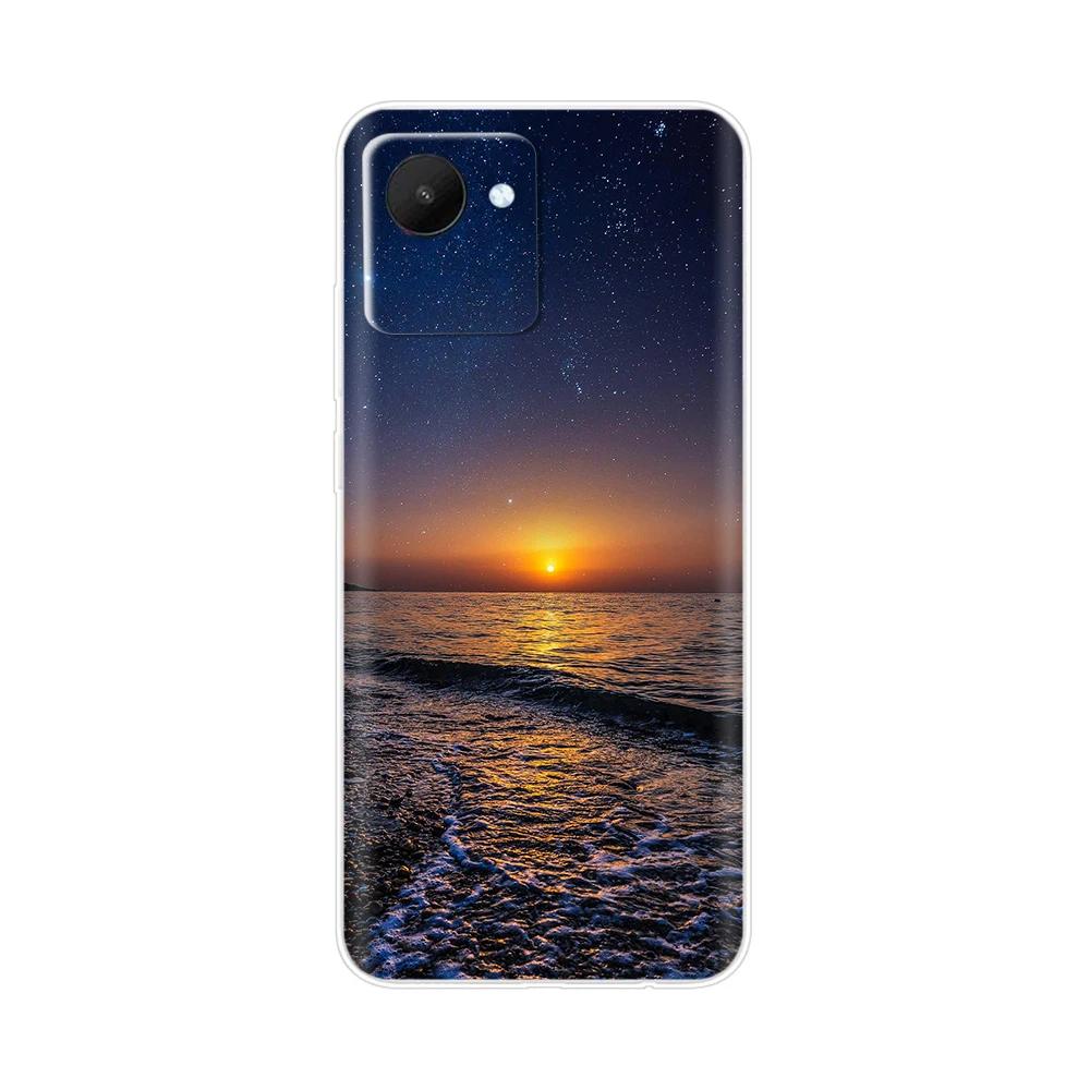 

Для Realme C30 Чохол ТПУ Силіконовий Ударостійкий Квіткове Серце Чохол для Телефона Для Oppo Realme C30S Fundas RealmeC30 Друк М який Бампер For Realme C30S
