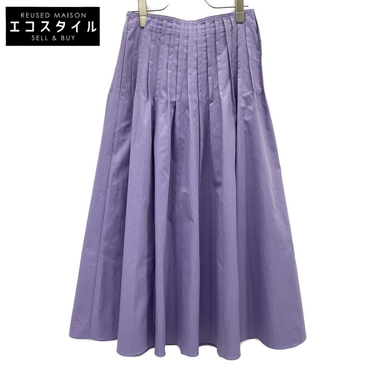

Rosy Monster Light purple polyester gathered pleated flared long skirt skirt S Light purpleUsed