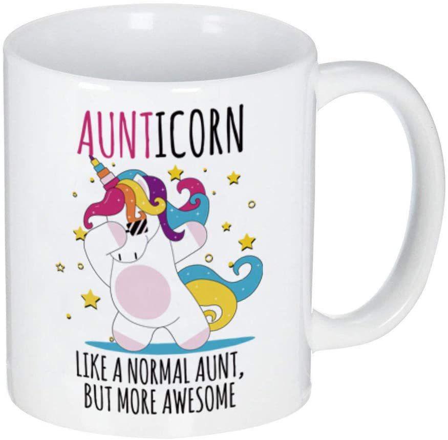 New Unicorn Aunticorn Ceramic Coffee Mug Water Cup Aunt Foreign Trade Unicorn Mug