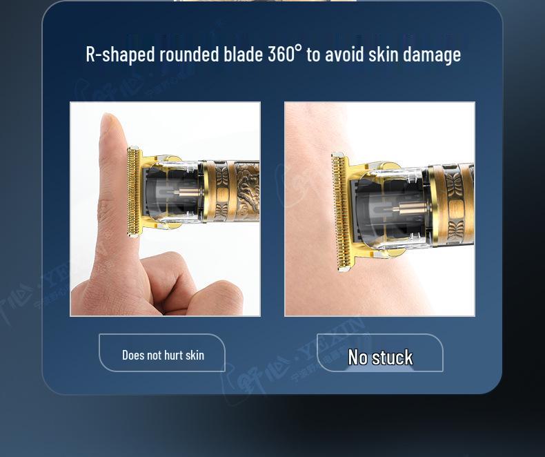 Retro Electric Hair Clipper & Shaver - Special Oil Design for Bald and Styled Heads