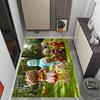 Colorful Friends In The Forest Themed Anti-Slip Rugs - Polyester Home Decor, Suitable for Bedrooms, Living Rooms, Doorways, Studios, and Decorations