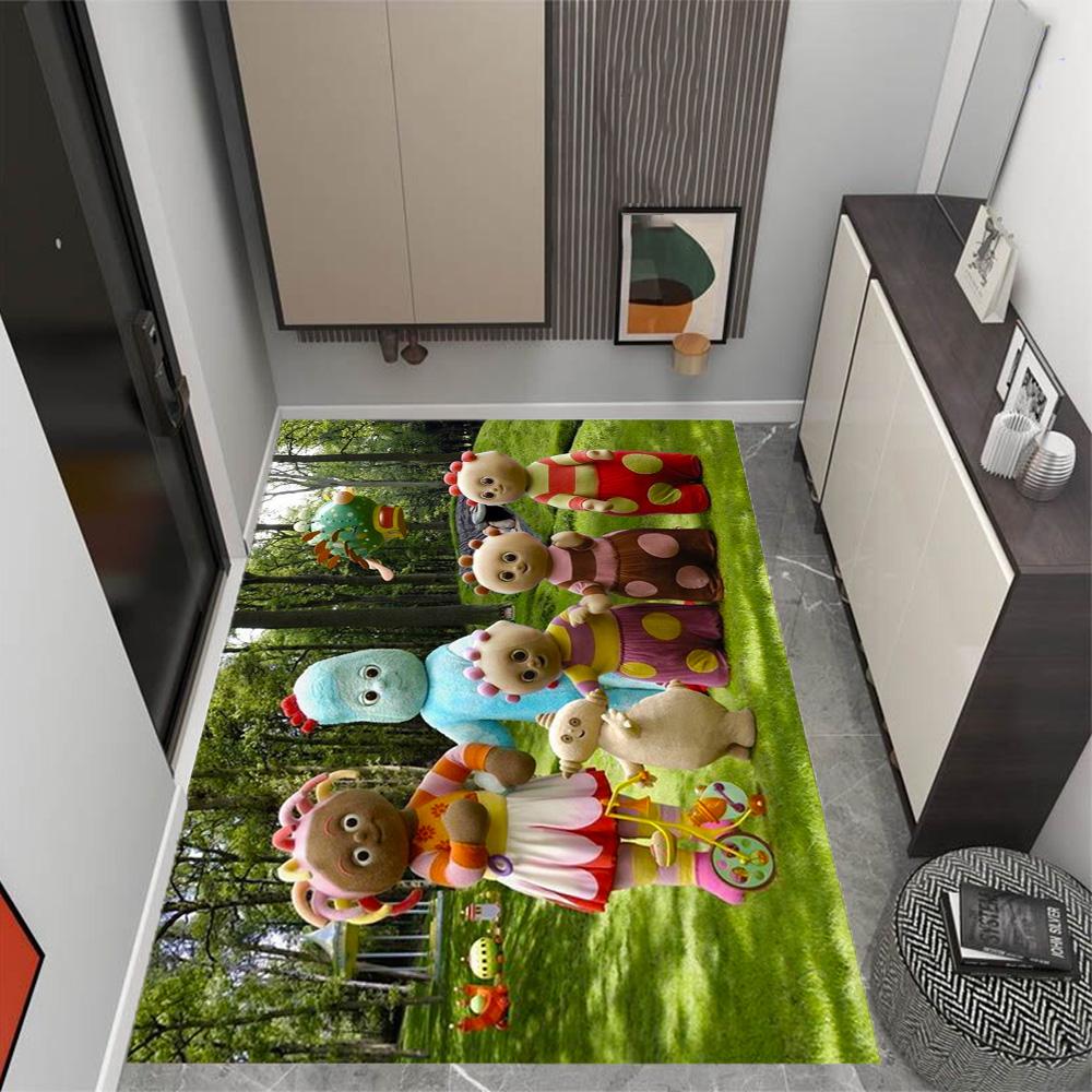 Colorful Friends In The Forest Themed Anti-Slip Rugs - Polyester Home Decor, Suitable for Bedrooms, Living Rooms, Doorways, Studios, and Decorations