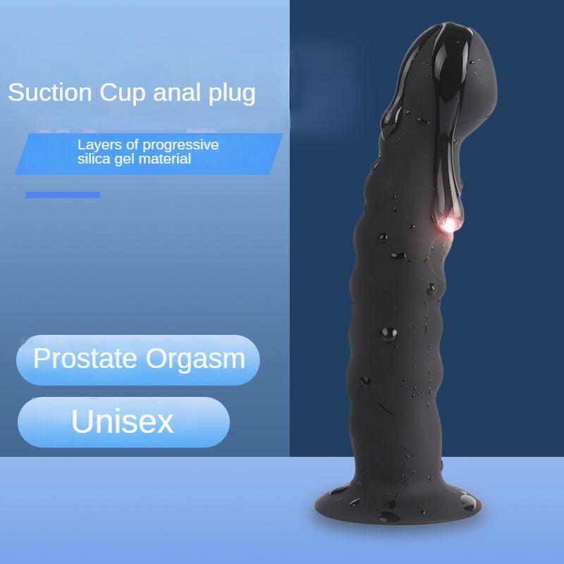 Anal Plug Set - Prostate G-Spot Stimulator, Silicone Butt Plugs with Suction Base, Anal Beads for Men & Women