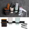 Multifunctional Space Aluminum Bathroom Storage Rack Hair Dryer Toothbrush Holder