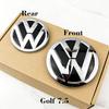 BHMTQ1 138mm 110mm Replaced Car Front Bonnet Grille Rear Trunk Emblem Logo For vw Golf 7.5 MK7.5 2018 2019 2020 Replacement Badge