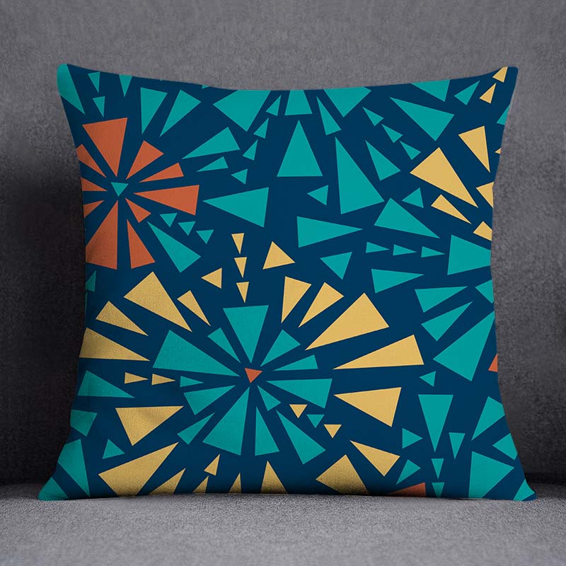 Față de pernă pătrată cu model de animale florale de culoare verde închis pentru decorarea casei, husă de pernă 45 cm